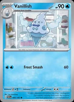 Vanillish card in English