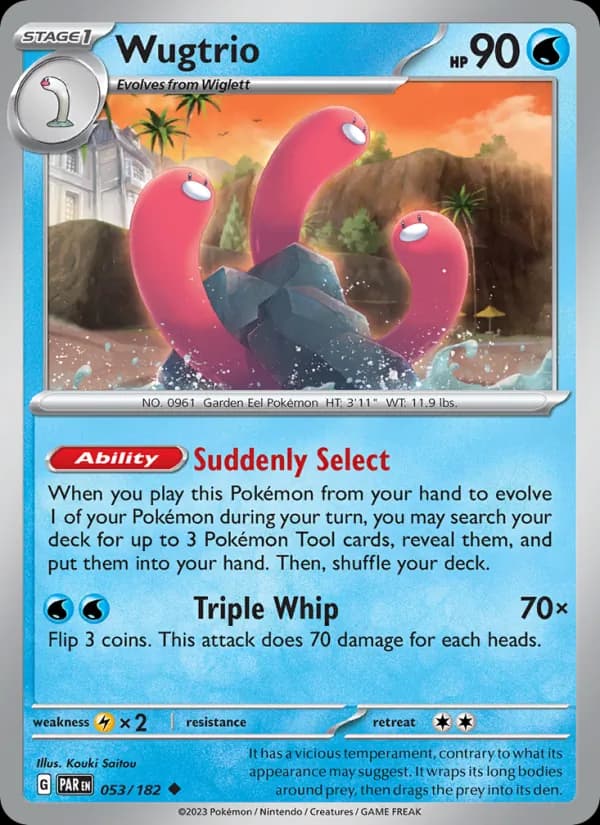 Wugtrio card in English