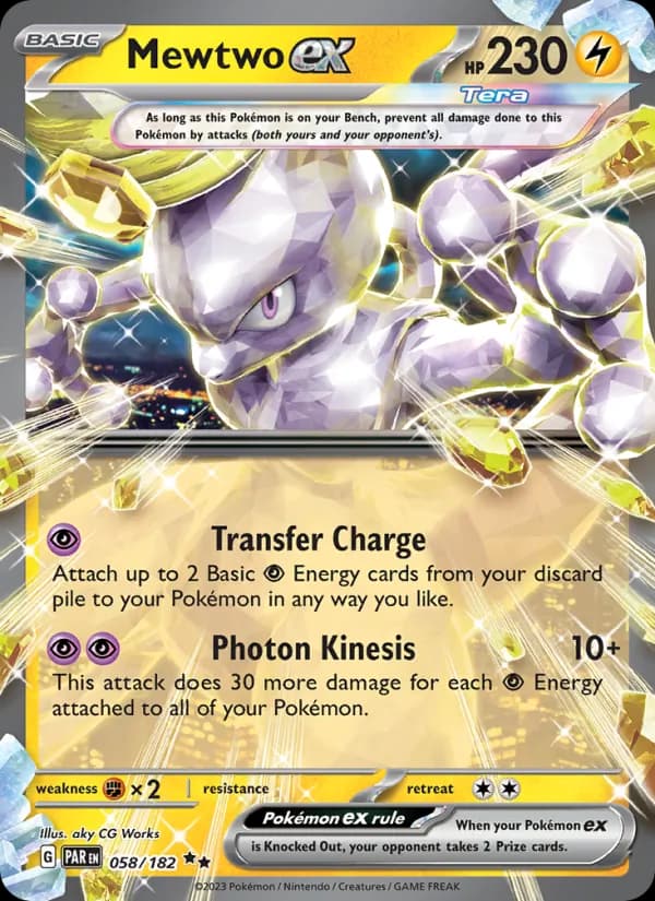 Mewtwo ex card in English