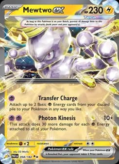 Mewtwo ex card in English