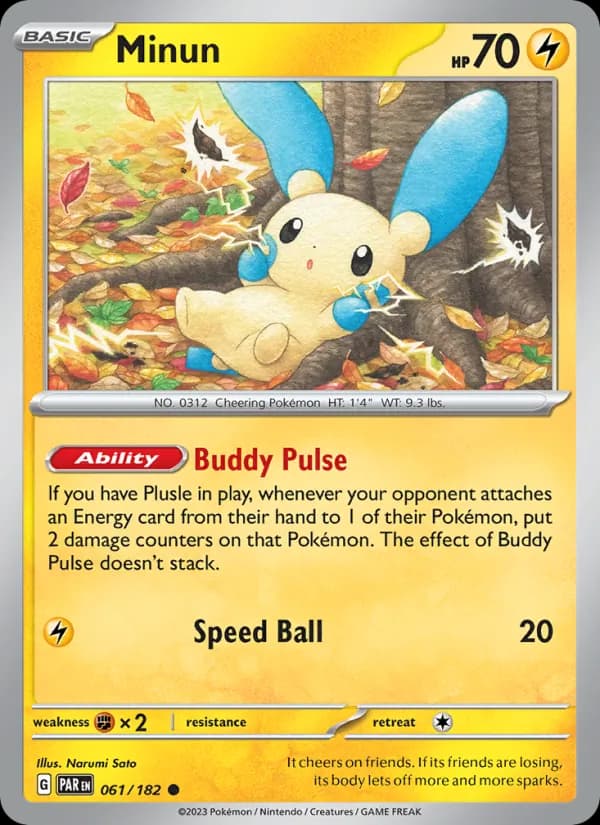 Minun card in English