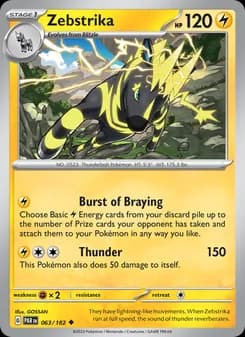 Zebstrika card in English