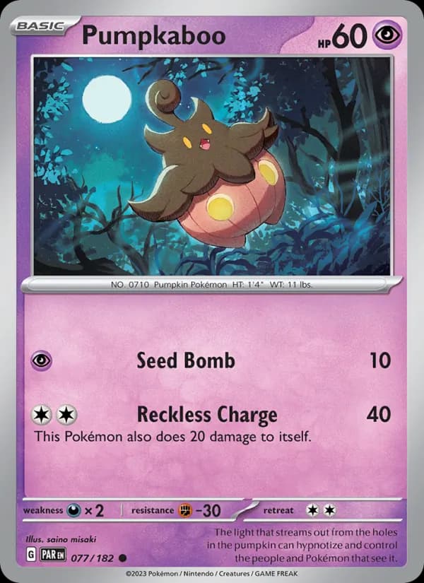 Pumpkaboo card in English