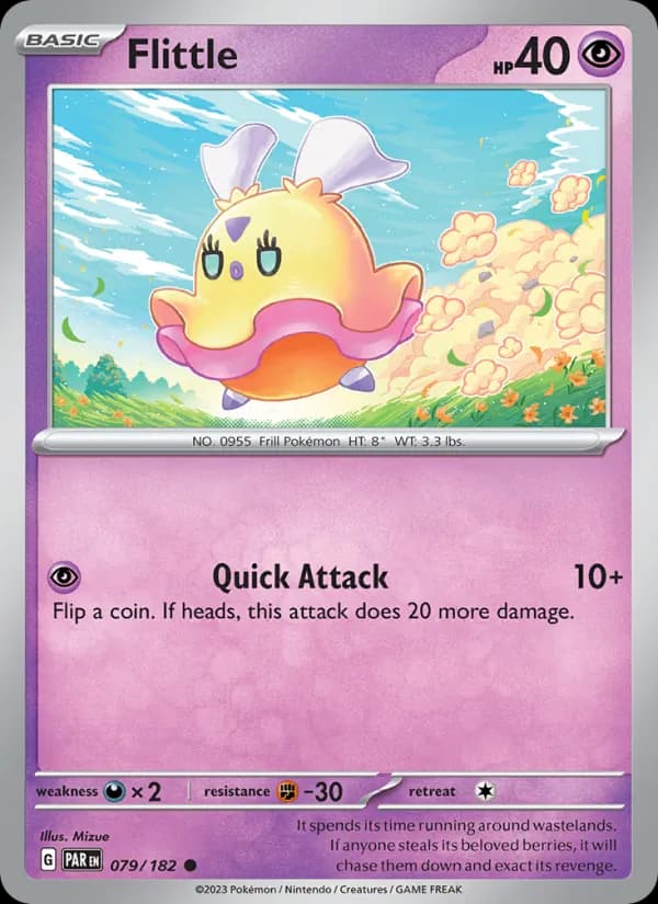 Flittle card in English