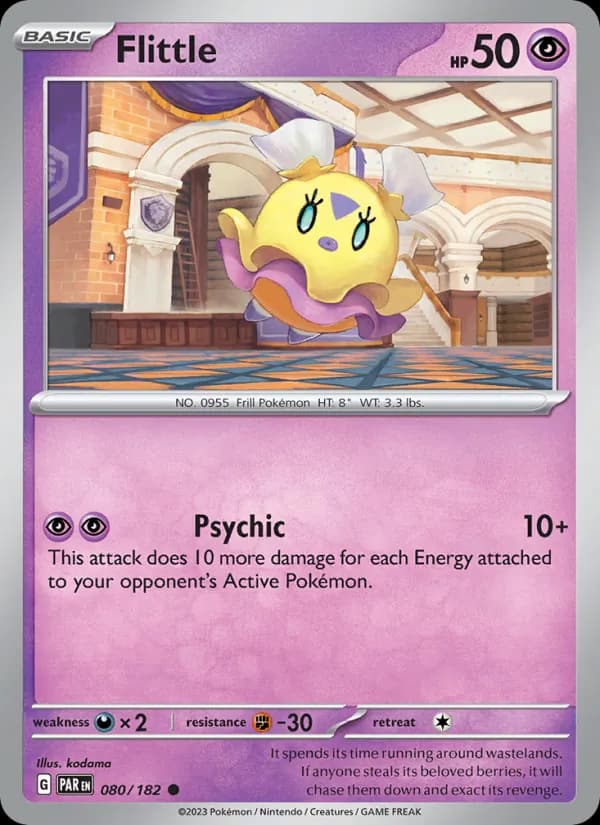 Flittle card in English