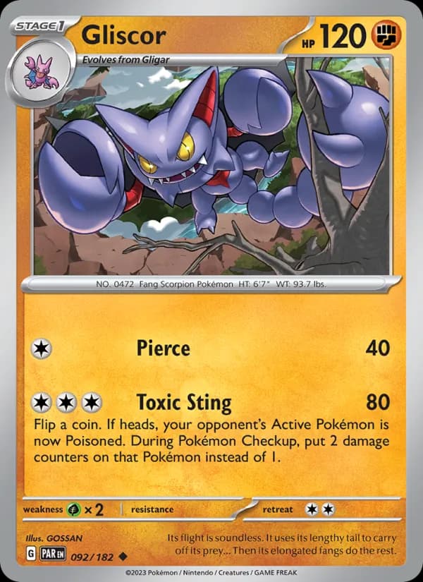 Gliscor card in English
