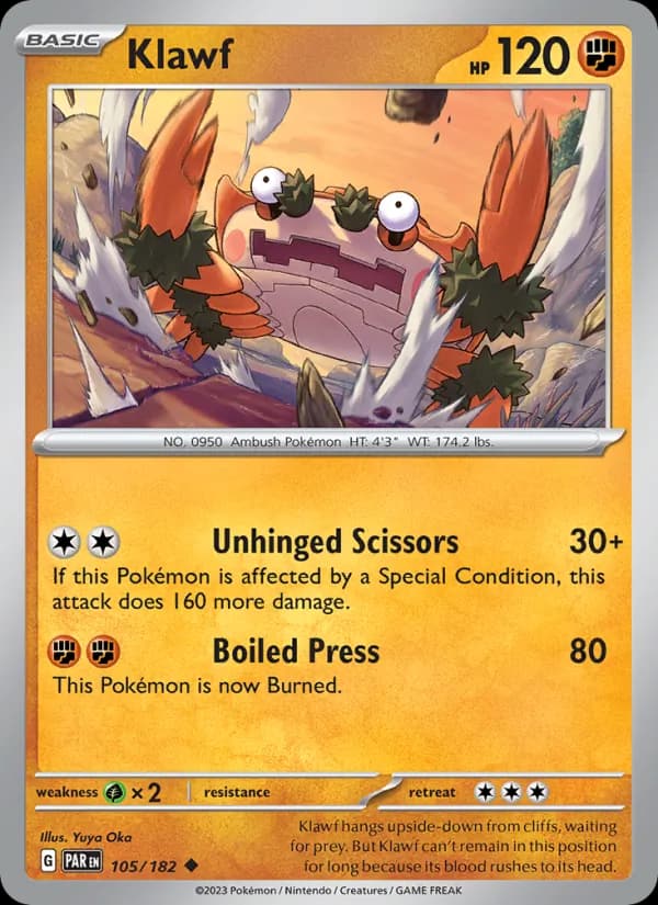 Klawf card in English