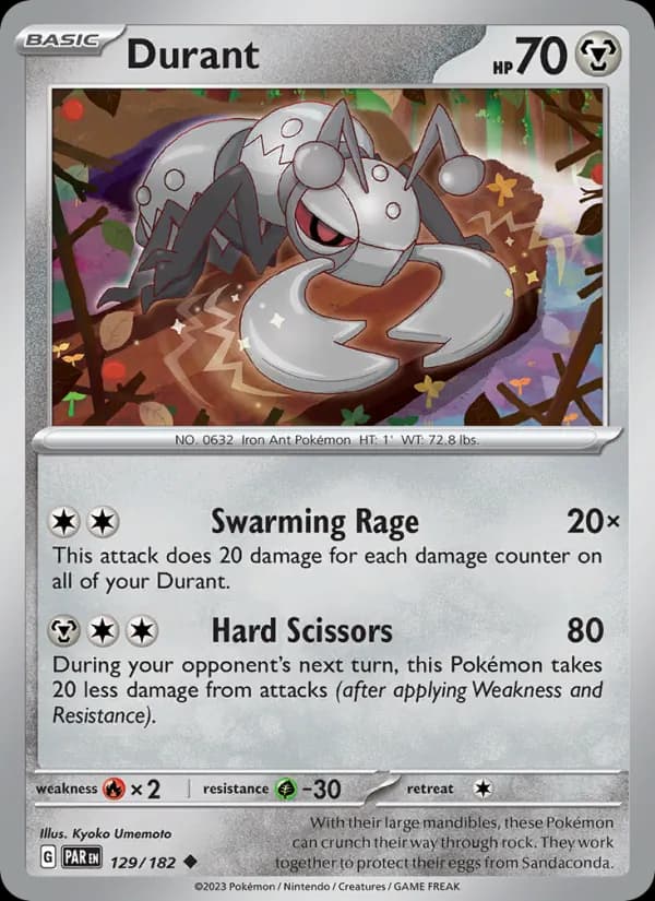 Durant card in English