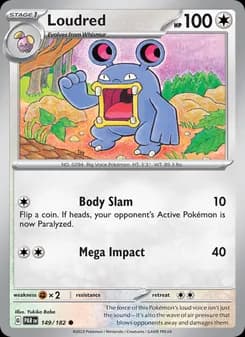 Loudred card in English