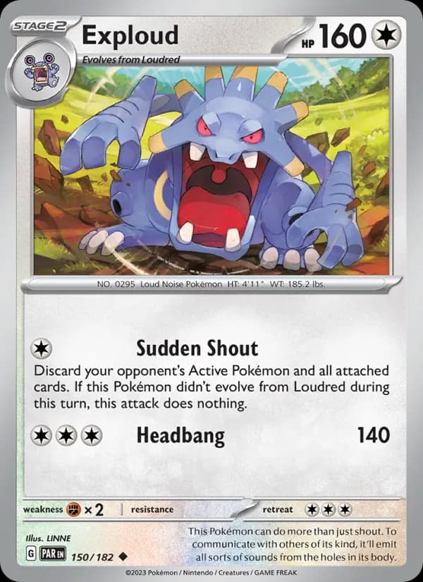 Exploud card in English