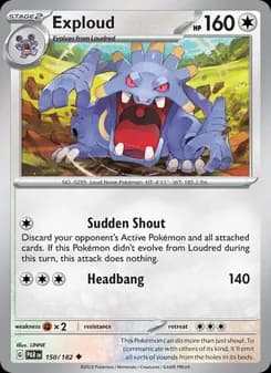 Exploud card in English