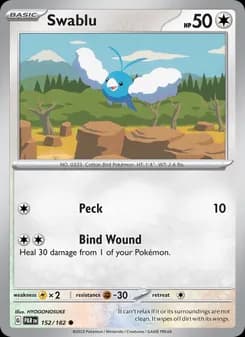 Swablu card in English