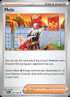 Mela card in English