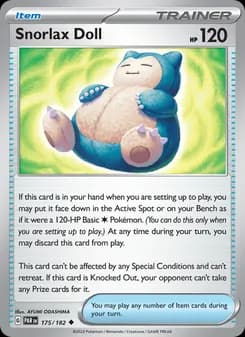 Snorlax Doll card in English
