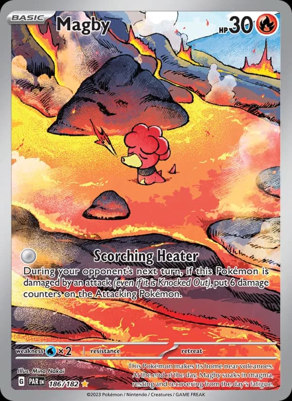 Magby card in English
