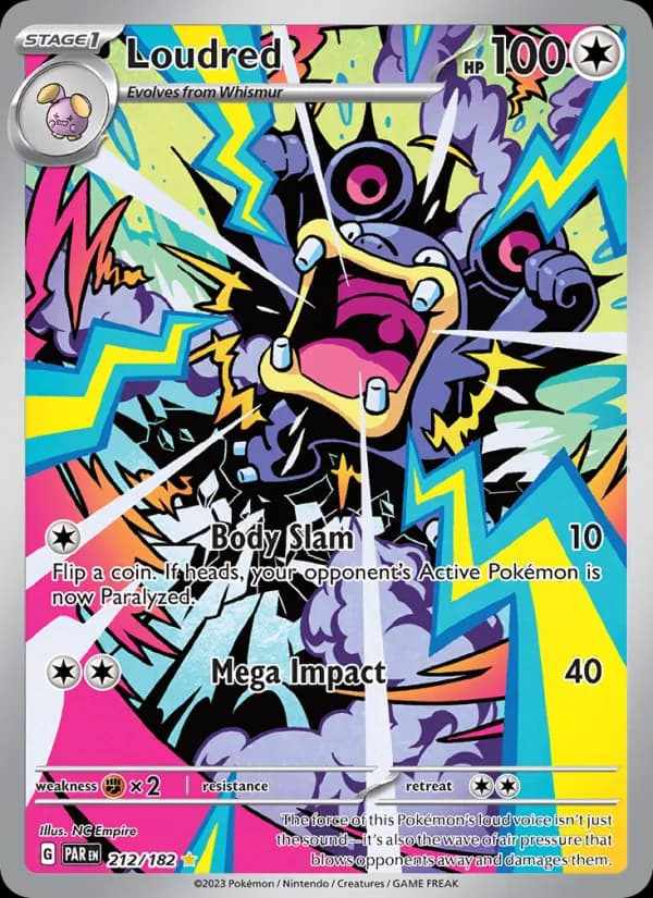 Loudred card in English