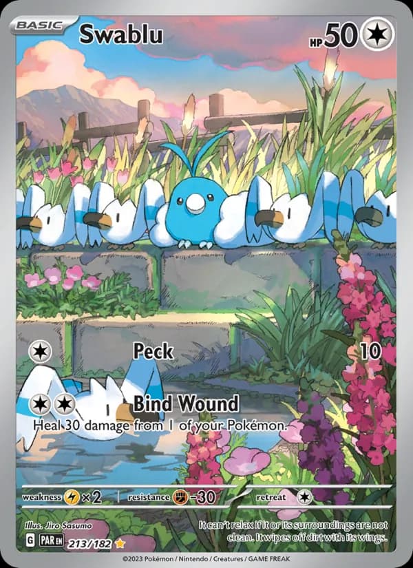 Swablu card in English