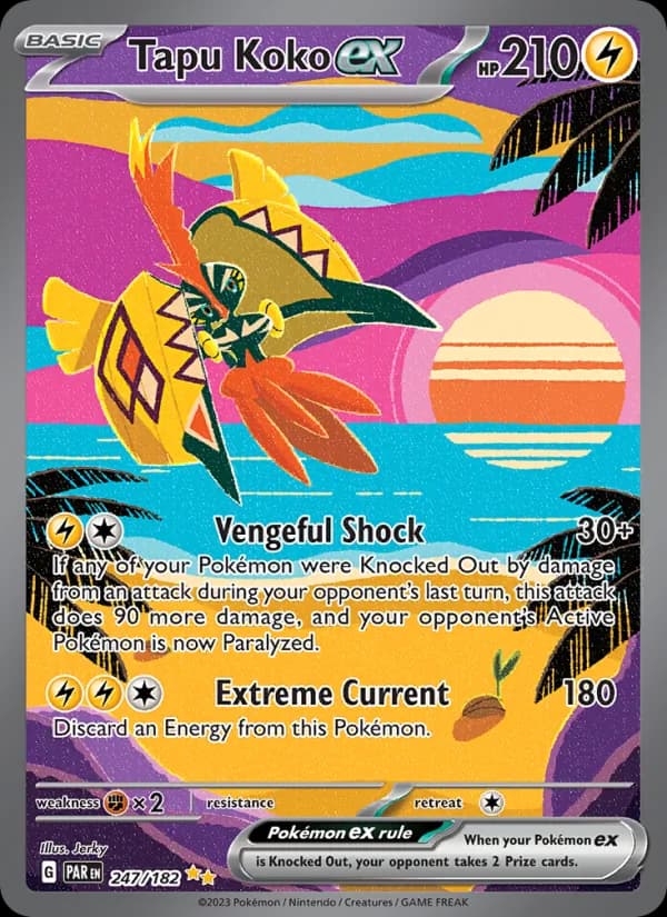 Tapu Koko ex card in English
