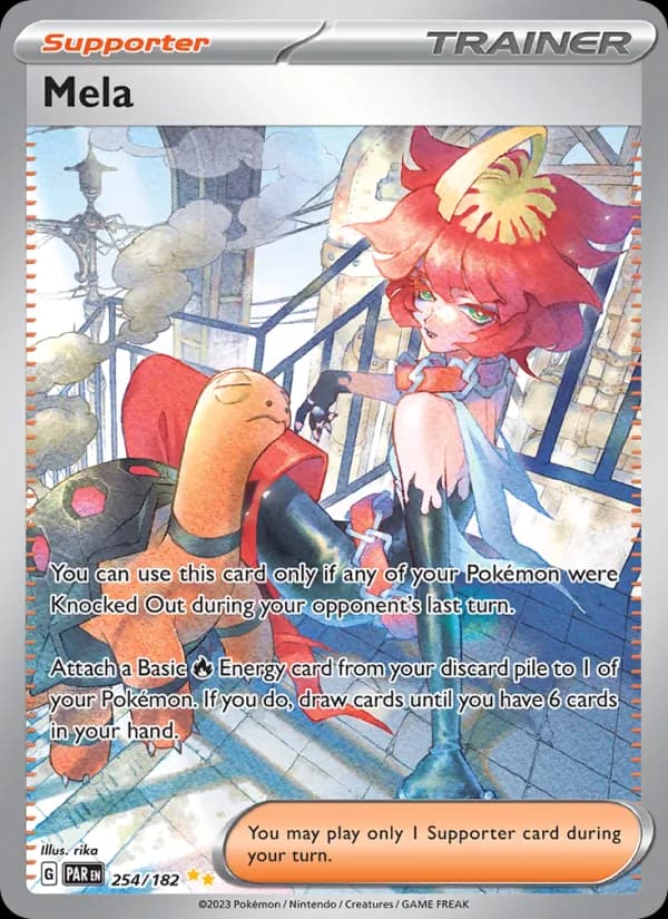Mela card in English