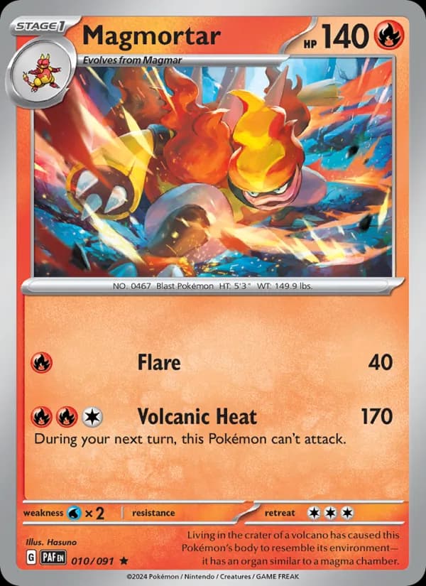Magmortar card in English