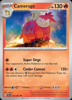 Camerupt card in English