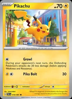 Pikachu card in English