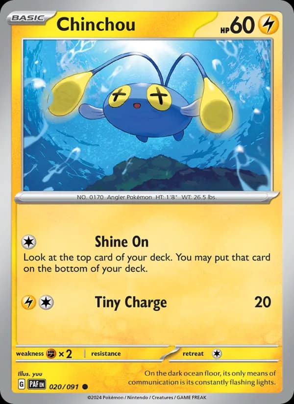 Chinchou card in English