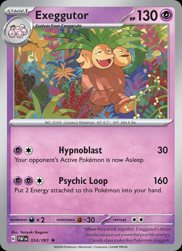 Exeggutor card in English