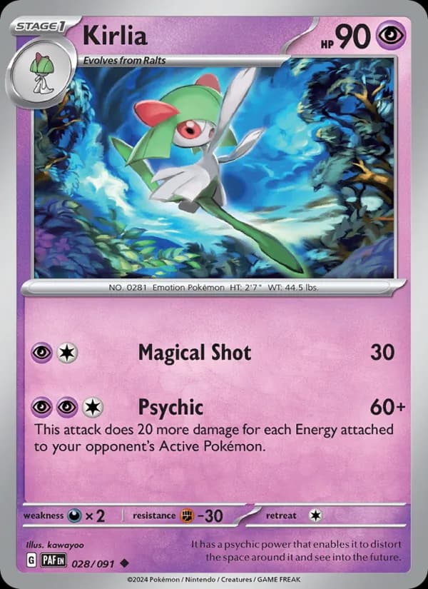 Kirlia card in English