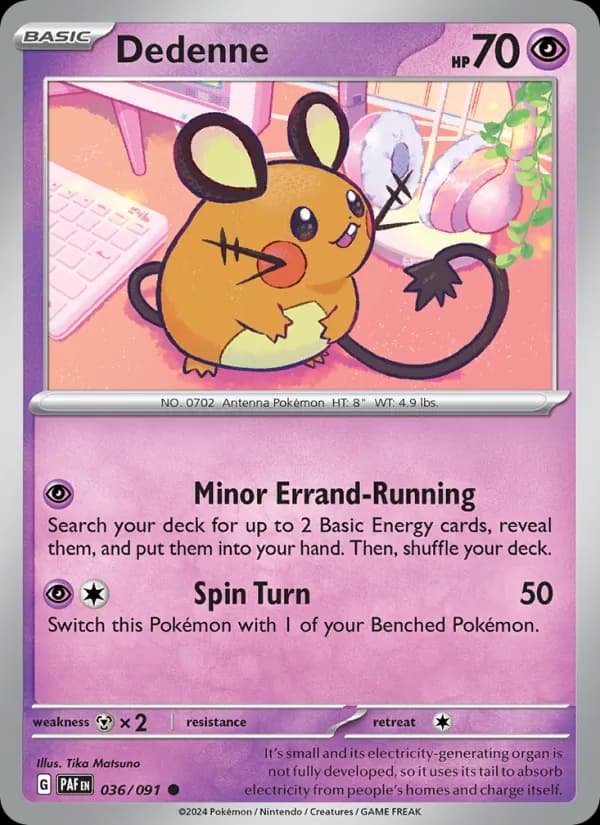 Dedenne card in English
