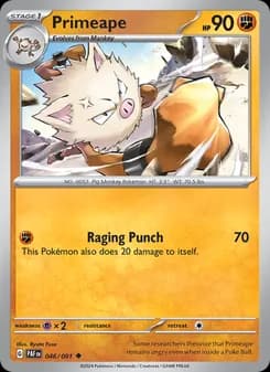 Primeape card in English