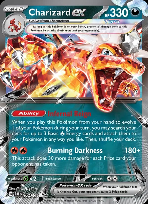 Charizard ex card in English