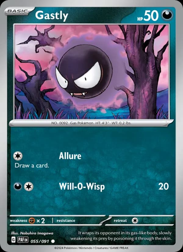 Gastly card in English