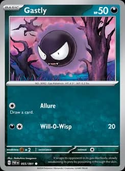 Gastly card in English