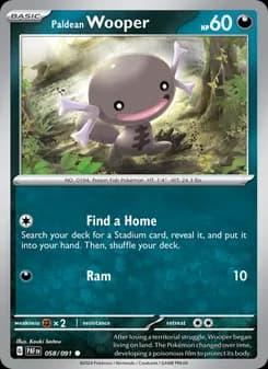 Paldean Wooper card in English
