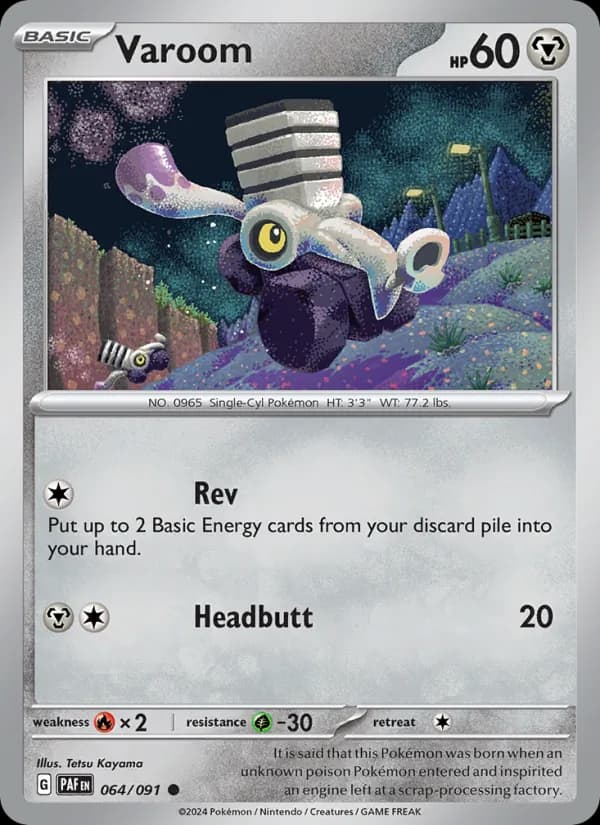 Varoom card in English
