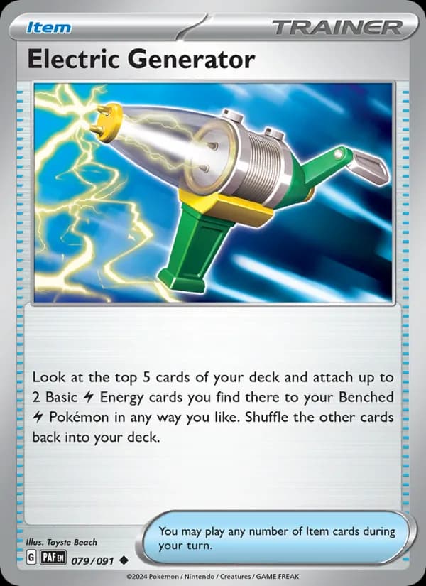 Electric Generator card in English