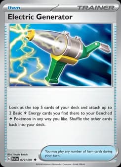 Electric Generator card in English