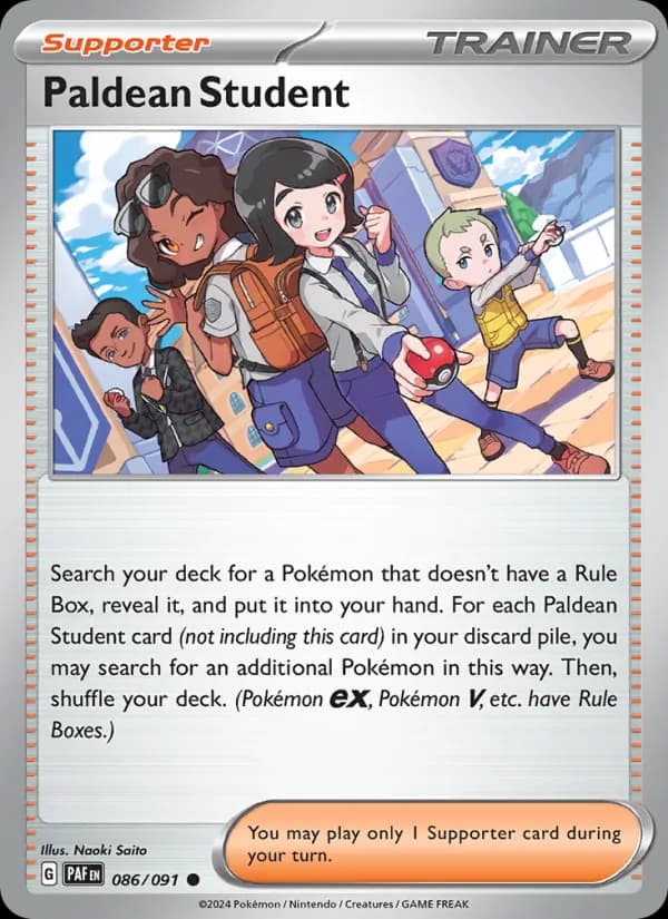 Paldean Student card in English