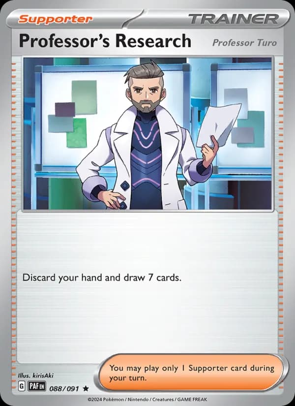 Professor's Research card in English