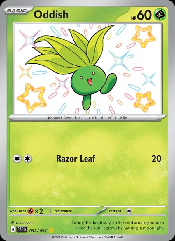 Oddish card in English
