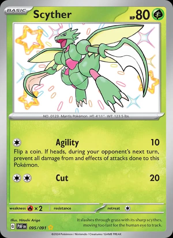 Scyther card in English