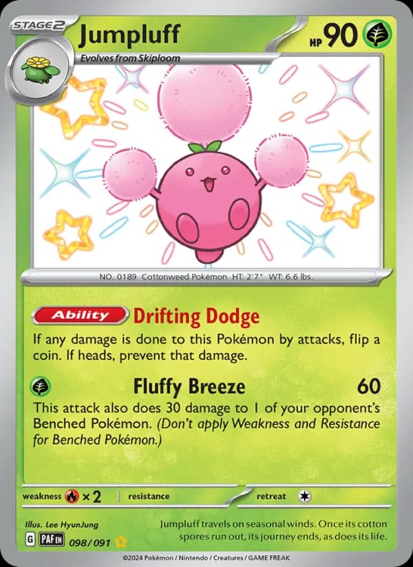 Jumpluff card in English