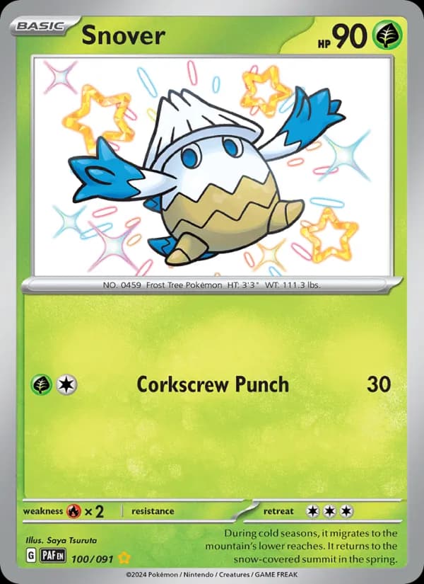 Snover card in English