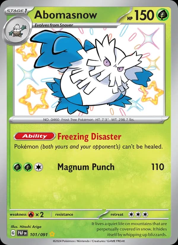 Abomasnow card in English