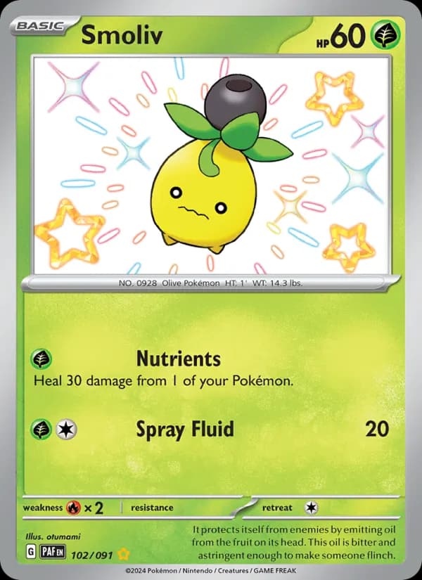Smoliv card in English