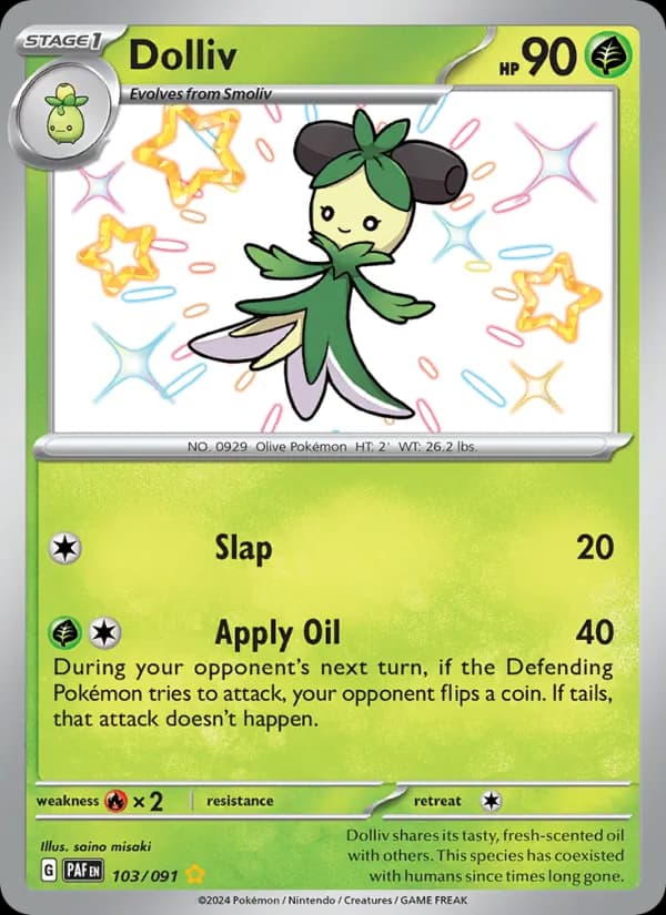 Dolliv card in English