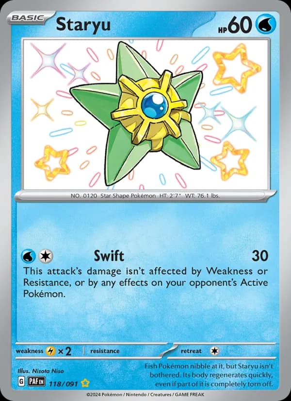 Staryu card in English