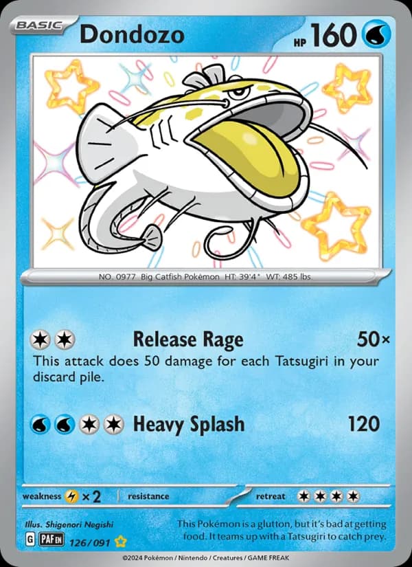 Dondozo card in English