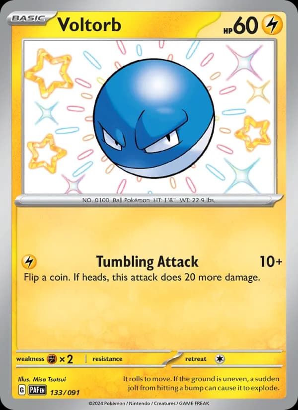 Voltorb card in English
